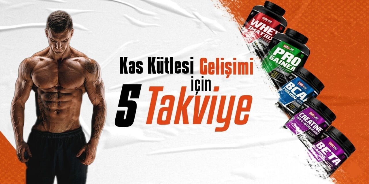 Kas Kütlesi Gelişimi İçin En Etkili 5 Takviye / Kas Kütlesi Kazanma - Kreatin - Güç ve Performans Artışı - Whey Protein Tozu - Kas Gelişiminin Temel Destekçisi - Kilo Aldırıcı Mass Gainer Takviyeler -  BCAA ve Beta Alanin 