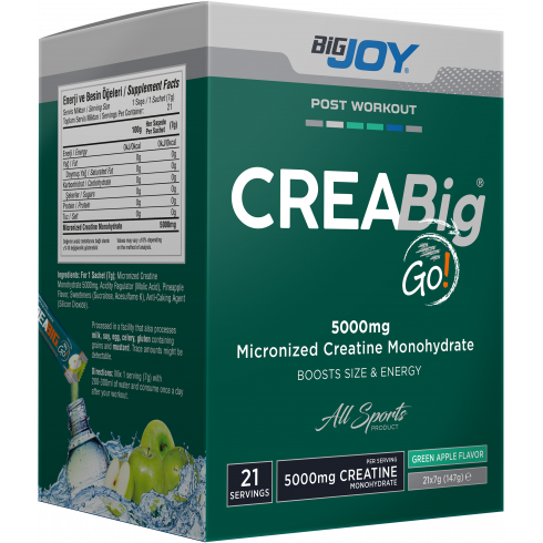 BigJoy Creabig Go Creatine 21 x 7g Elma Aromalı