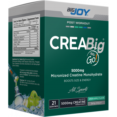 BigJoy Creabig Go Kreatine 21 x 7g Elma Aromalı