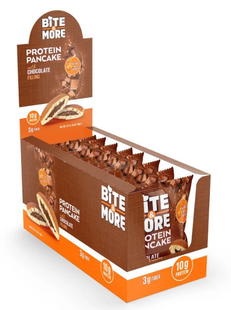 BİTE MORE Çikolatalı Protein Pankek (50g x 12 Adet)