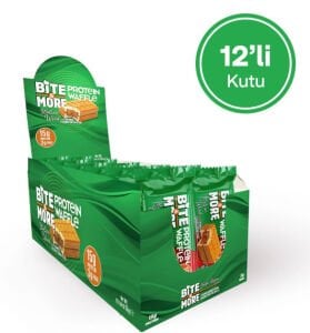 BİTE MORE Tiramisu Kremalı Protein Waffle (55g x 12 Adet)