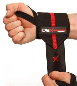 Dex Supports Lasting Energy Wrist Wraps Kırmızı Siyah 1 Çift