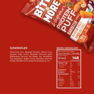 Bite & More  Barbekülü Vegan Protein Puff (50g)