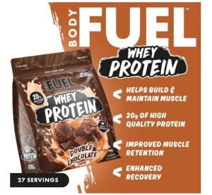 BODYFUEL WHEY PROTEIN 908 GR DOUBLE CHOCOLATE