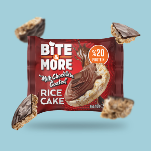 Bite More Proteinli Pirinç Patlağı 18 Gr x 24 Adet Sütlü Çikolata Kaplı