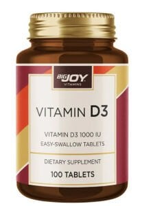 Bigjoy Vitamins Vitamin D3 1000 IU 100 Tablet