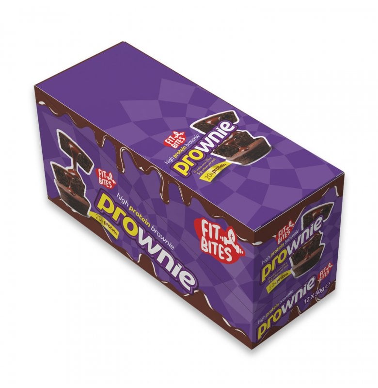 Fit Bites Prownie High Protein Brownie Chocolate Cream 12 Adet x 50 gram