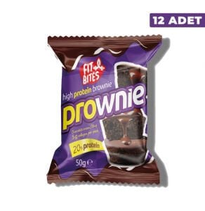 Fit Bites Prownie High Protein Brownie Chocolate Cream 12 Adet x 50 gram