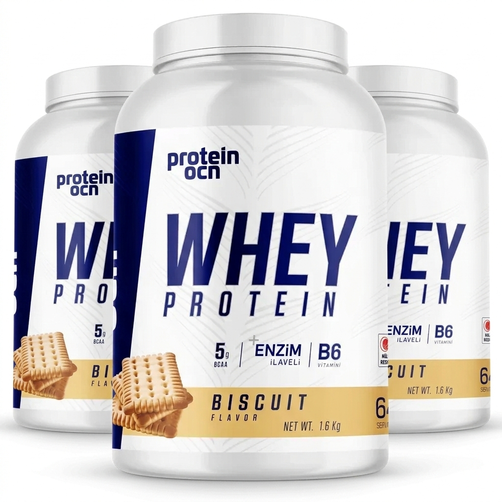 Protein Ocn Whey Protein 1.6kg BİSKÜVİ AROMALI 3 x KUTU