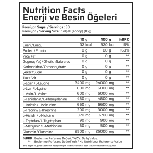 Muscle Food Amino EAA + Glutamine 300 G Ananas Aromalı