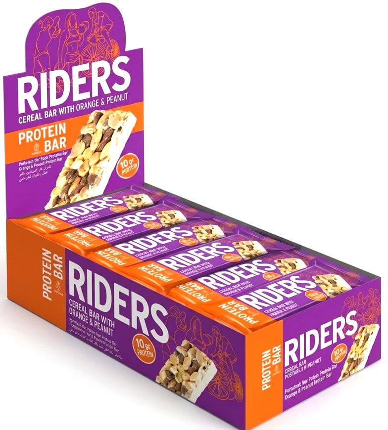 Riders Protein Bar 50 g x 24 Adet Portakal Aromalı
