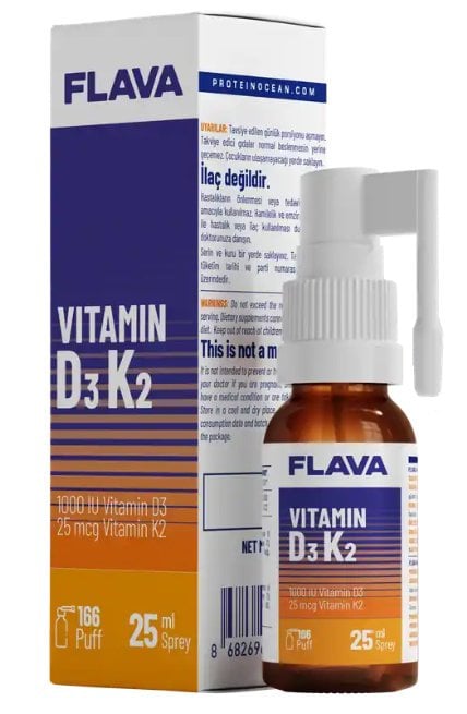 Flava VİTAMİN D3 K2 Sprey