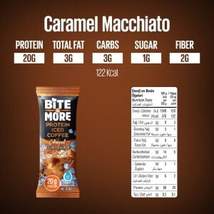 BİTE MORE Caramel Macchiato Protein Soğuk Kahve (33g x 10 Adet)