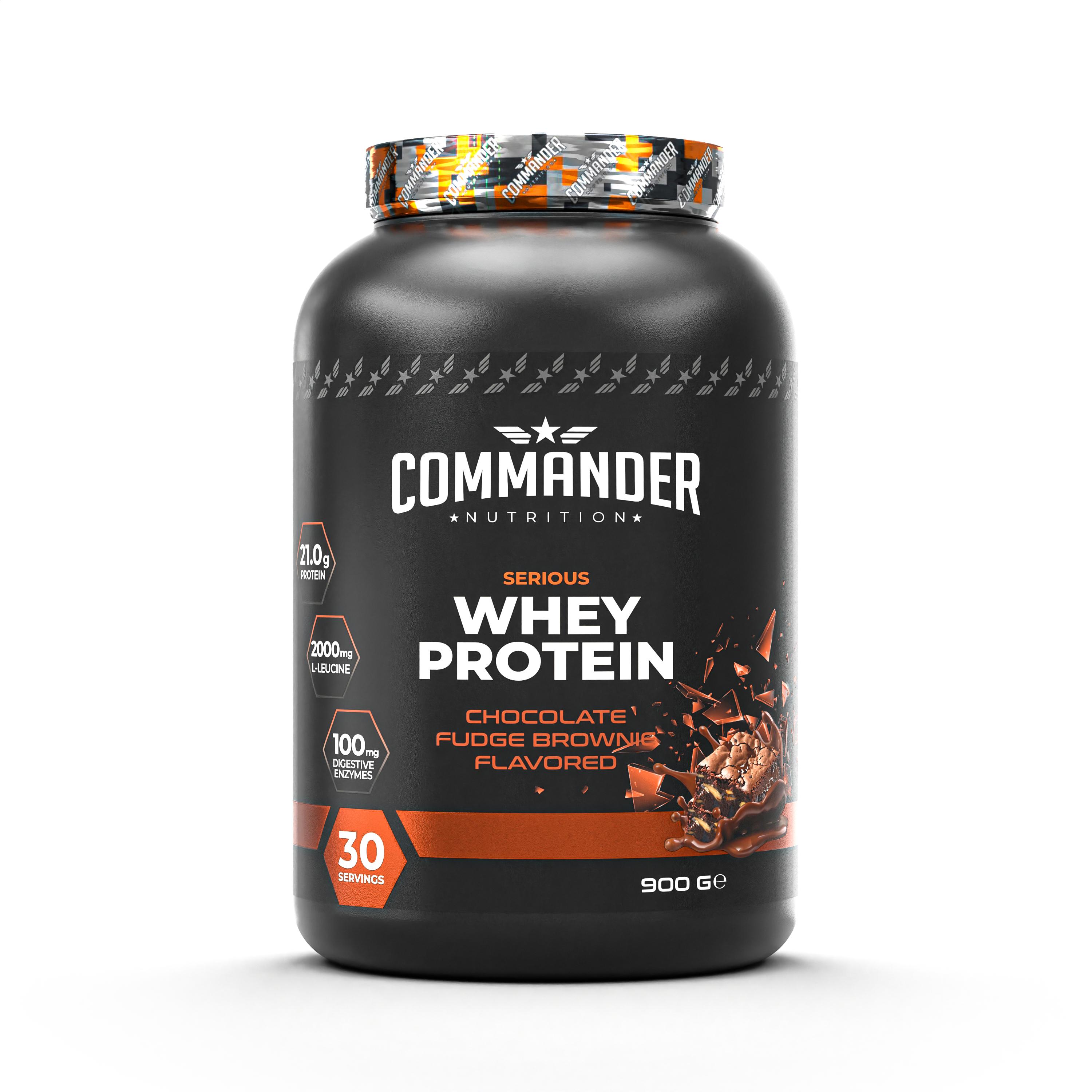 Commander Nutrition Whey Protein 900g  Brownie Çikolata AROMALI