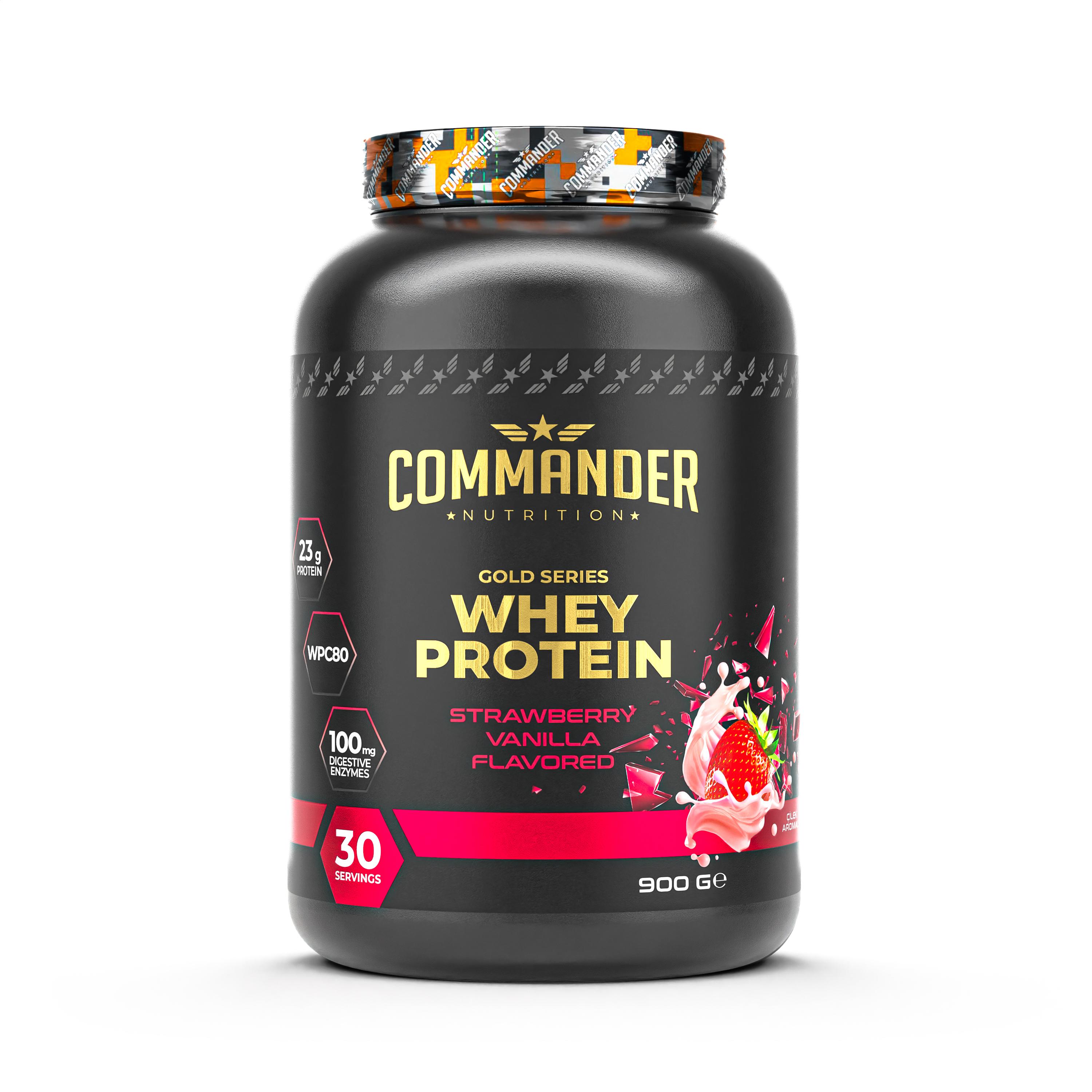 Commander Nutrition Whey Protein 900g Çilek AROMALI