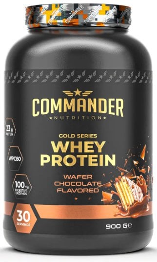 Commander Nutrition Whey Protein 900g  Çikolatalı Gofret AROMALI
