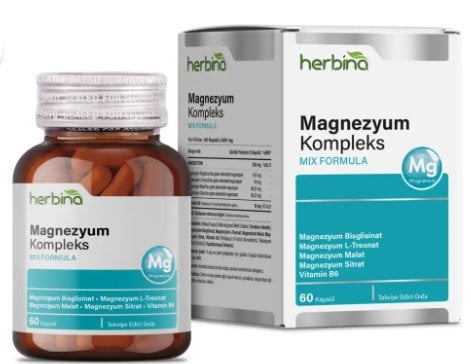Herbina Magnezyum Complex Mıx Formula Vitamin B6 60 Kapsül