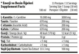 MuscleFix L-Carnitine Thermo 3000mg 1lt